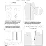 Anna Allen Clothing - Helene Selvedge Jeans UK 18-36 - PDF Pattern