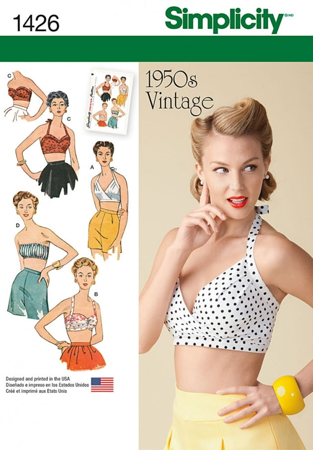 Simplicity 1426 - Vintage 50's Bra Tops