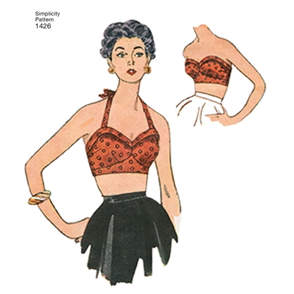 Simplicity 1426 - Vintage 50's Bra Tops