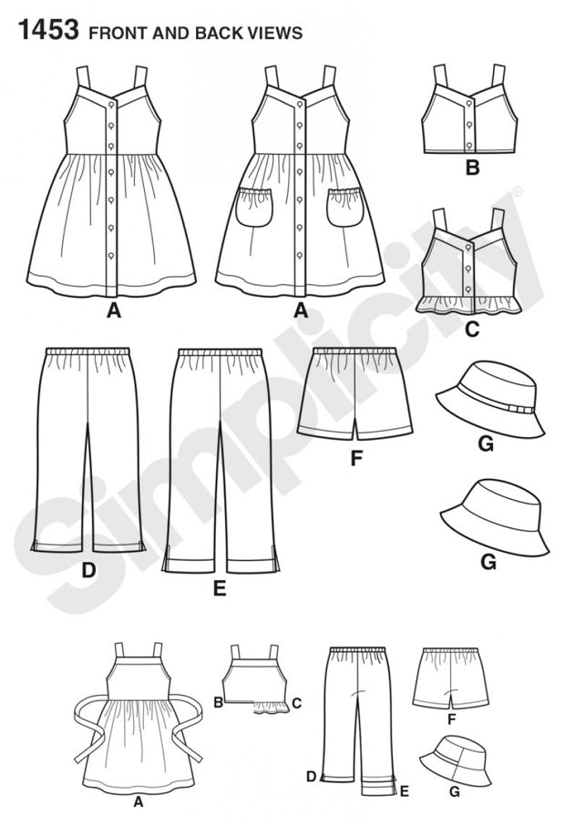 Simplicity Girls' 1453 - Summer Outfit