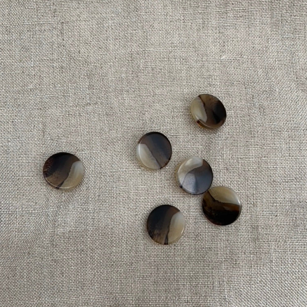 Marble Shaft Button - Brown