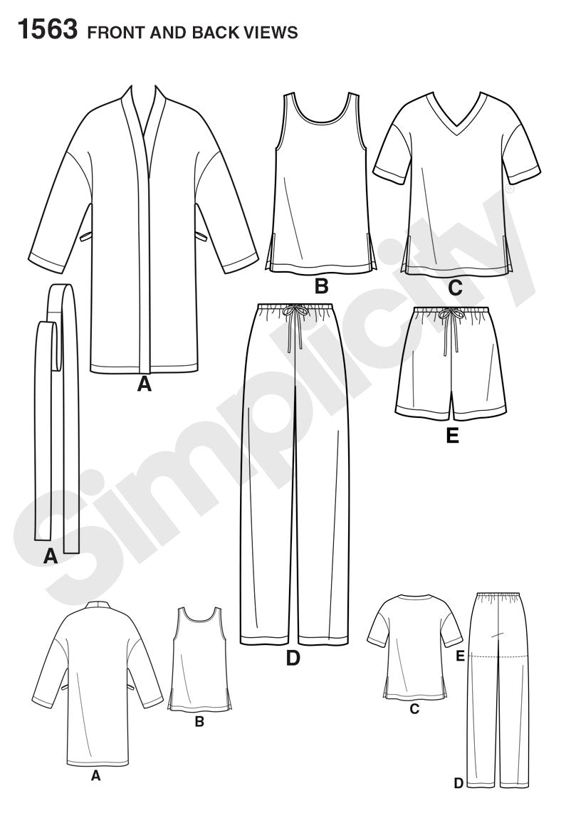 Simplicity Unisex & Teen 1563 - Sleepwear
