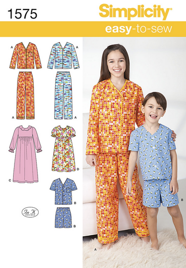 Simplicity Children 1575 - Sleepwear