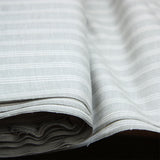 silver grey woven striped cotton fabric
