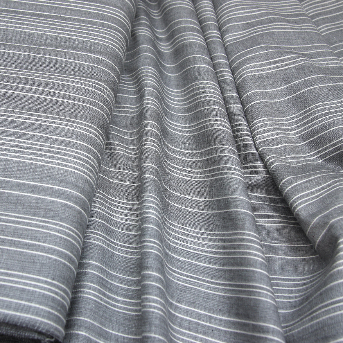 Low Volume Wovens - Grey with White Sripes