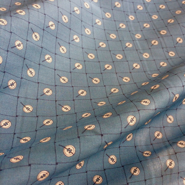 Haberdashery Cotton Lawn - White Scissors