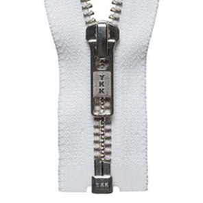 Nickel Open-Ended Zip - White 501