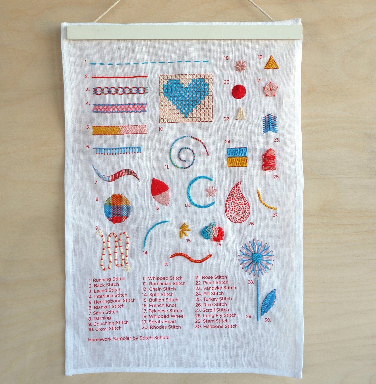 Stitch School - The Homework Sampler