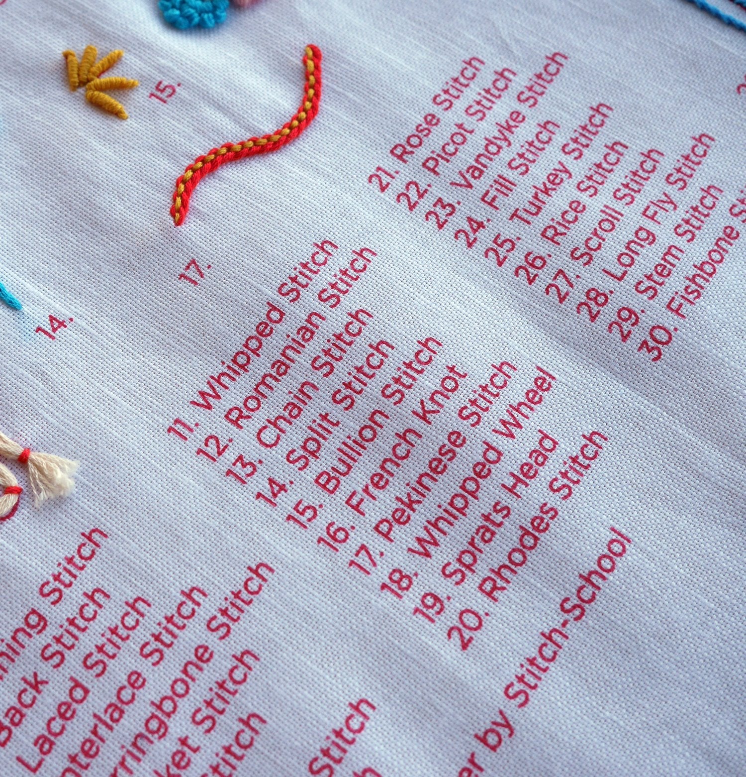 Stitch School - The Homework Sampler