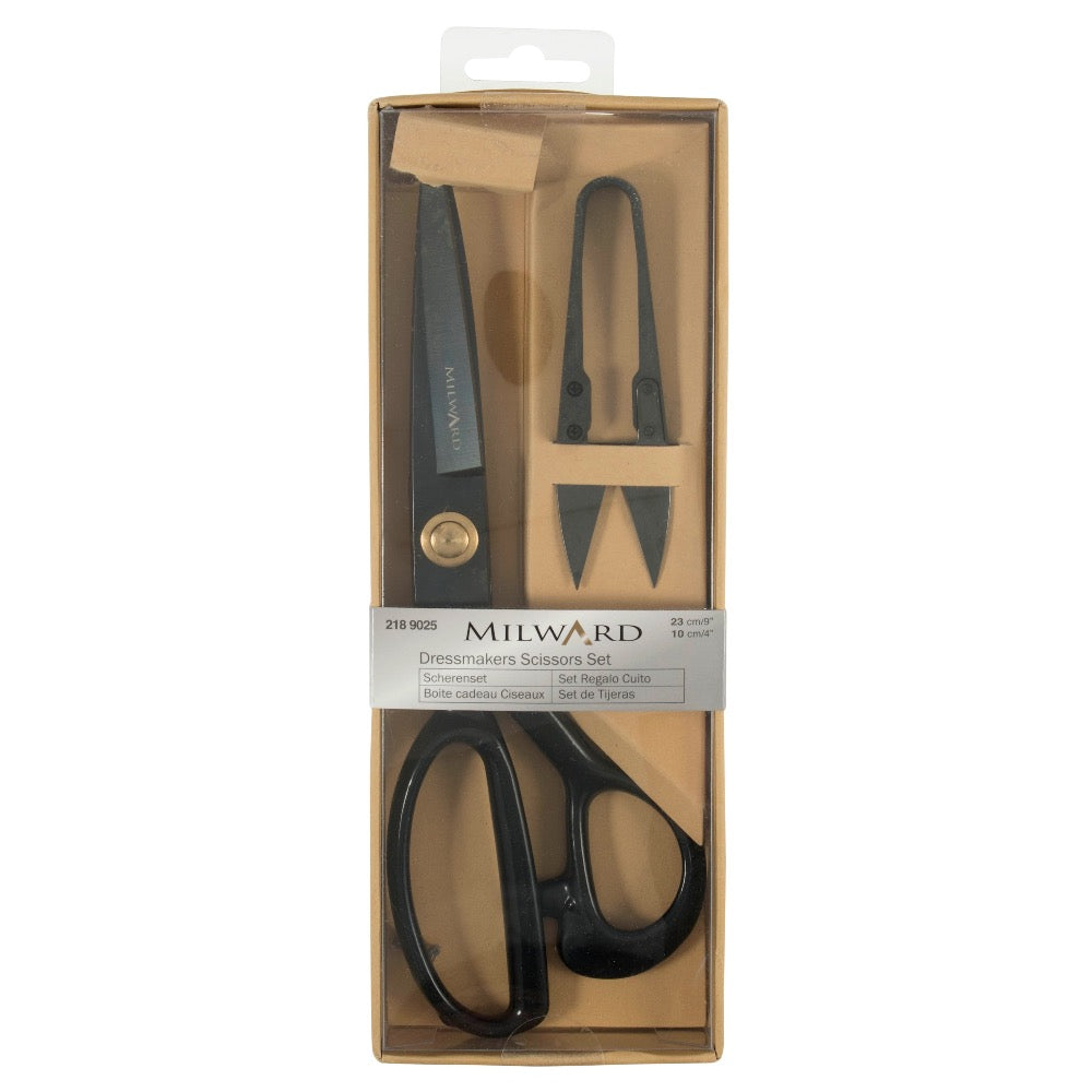 Milward - Dressmaking Scissors and Thread Snips Set - Black