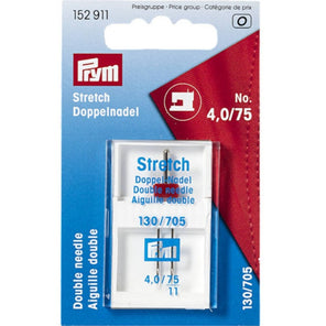 Prym 154910 - Sewing Machine Needles - Twin Stretch 2,5/75