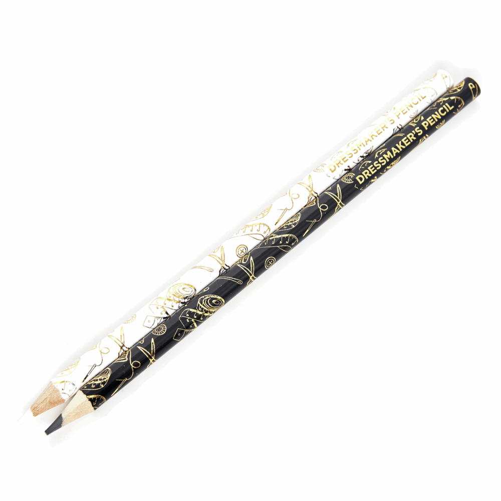 Hemline Gold - Dressmakers Pencils - Water Soluble - Grey and White
