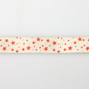 Printed Cotton Ribbon - Starry Night 17mm