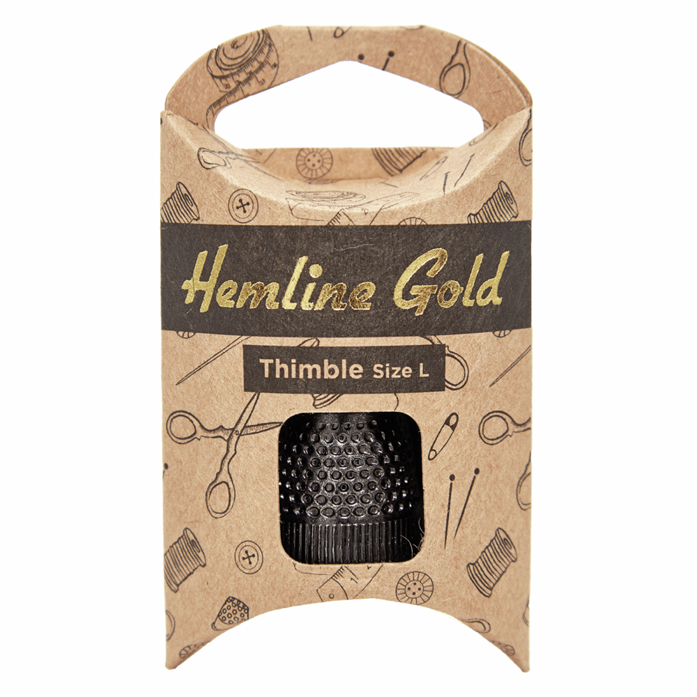 Hemline Gold - Thimble Large - Black