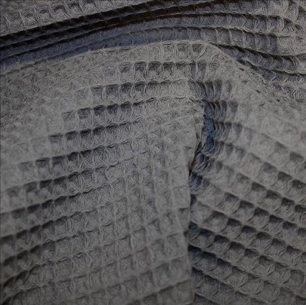 Cotton Waffle - Charcoal Grey