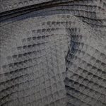 grey cotton waffle dressing gown fabric
