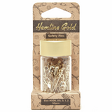 Hemline Gold - 50 Assorted Size Safety Pins - Gold
