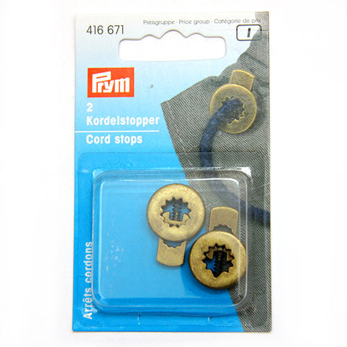 Prym 416671 - Cord Stops - Antique Brass