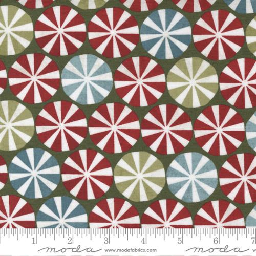 Printed Cotton Poplin - Peppermint - Peppermint Dots Candy Peppermint - Pine