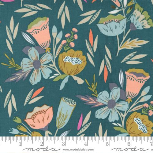 Fancy That Design House - Songbook A New Page - Overjoyed Large Floral - Dark Teal
