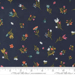Printed Cotton Poplin - Songbook - Small Floral - Navy