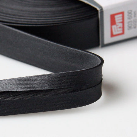 Prym Satin Bias Binding 20mm - 600 Black