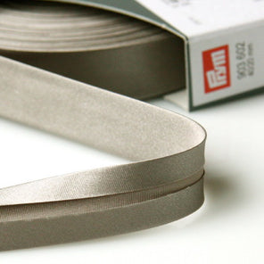 Prym Satin Bias Binding 20mm - 602 Grey