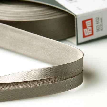 Prym Satin Bias Binding 20mm - 602 Grey