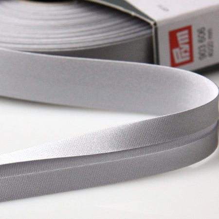 Prym Satin Bias Binding 20mm - 606 Silver