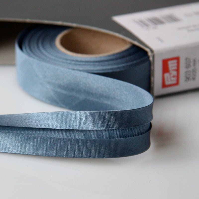 Prym Satin Bias Binding 20mm - 607 Dove Blue
