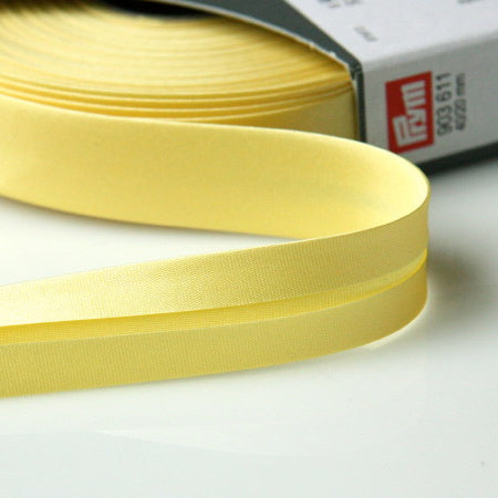 Prym Satin Bias Binding 20mm - 611 Vanilla