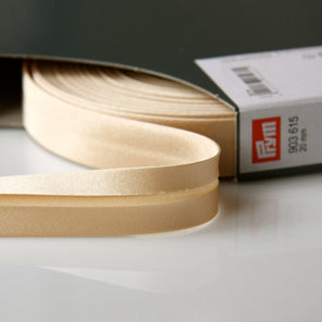 Prym Satin Bias Binding 20mm - 615 Beige