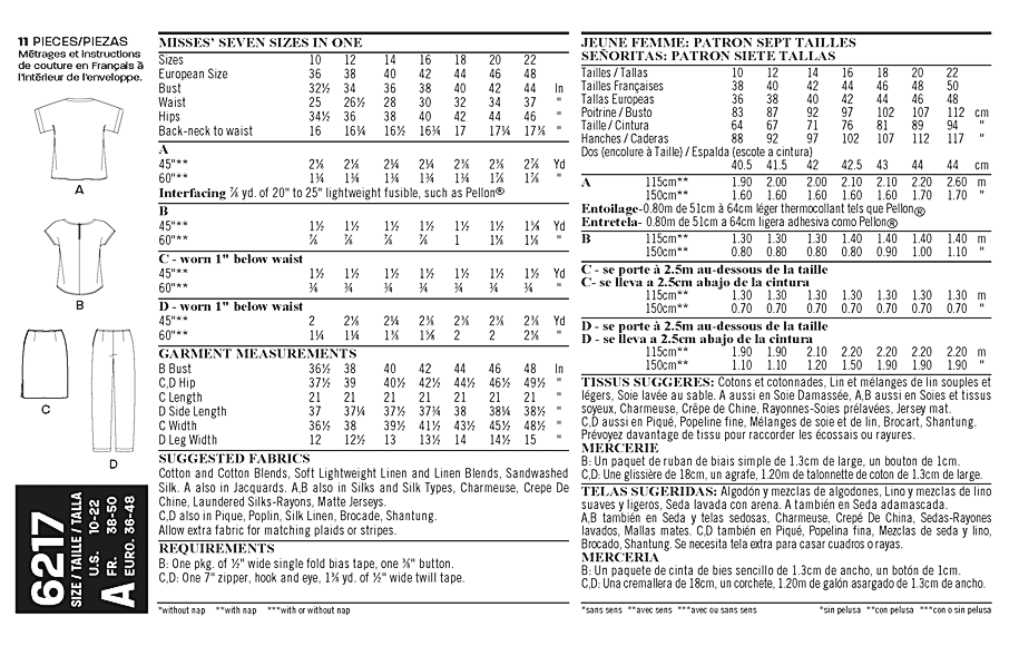 New Look Women's 6217 - Casual Jacket, Top & Skirt