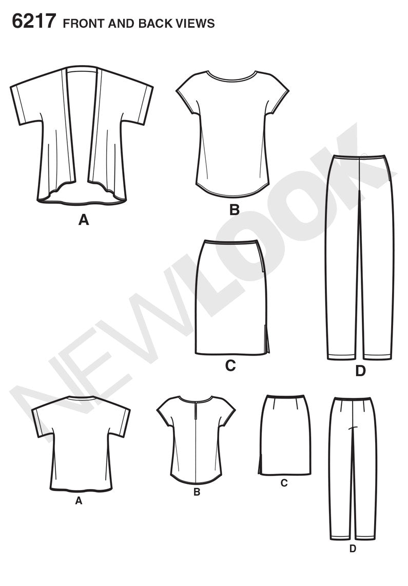 New Look Women's 6217 - Casual Jacket, Top & Skirt