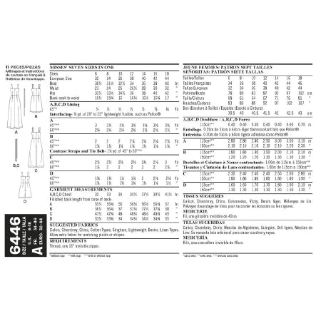 New Look Women's 6446 - Cropped Jumpsuit, Romper & Dresses