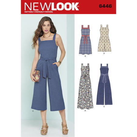 New Look Women's 6446 - Cropped Jumpsuit, Romper & Dresses