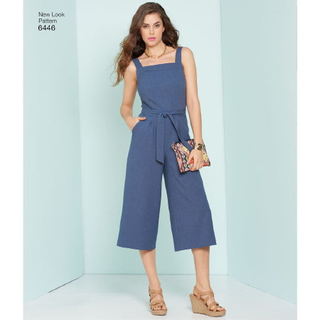 New Look Women's Sewing Pattern - 6446 Cropped Jumpsuit, Romper & Dresses |  Adult Dressmaking