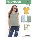 New Look Women's 6543 - Misses' Easy Tops
