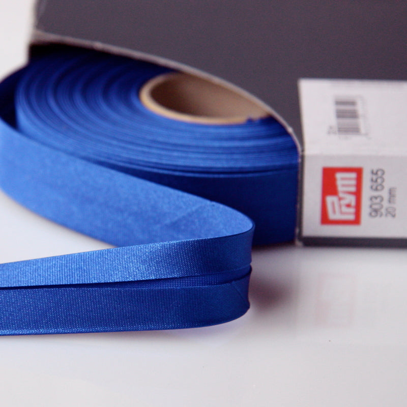 Prym Satin Bias Binding 20mm - 655 Kingfisher Blue