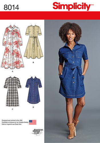 Simplicity 8014 - Classic Shirt Dress