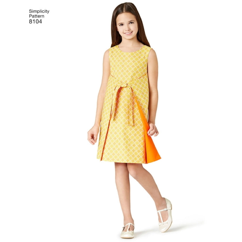 Simplicity Girls' 8104 - Girl's & Teen's Jiffy Reversible Wrap Dress - discontinued