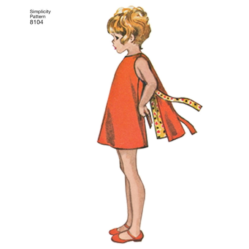 Simplicity Girls' 8104 - Girl's & Teen's Jiffy Reversible Wrap Dress - discontinued