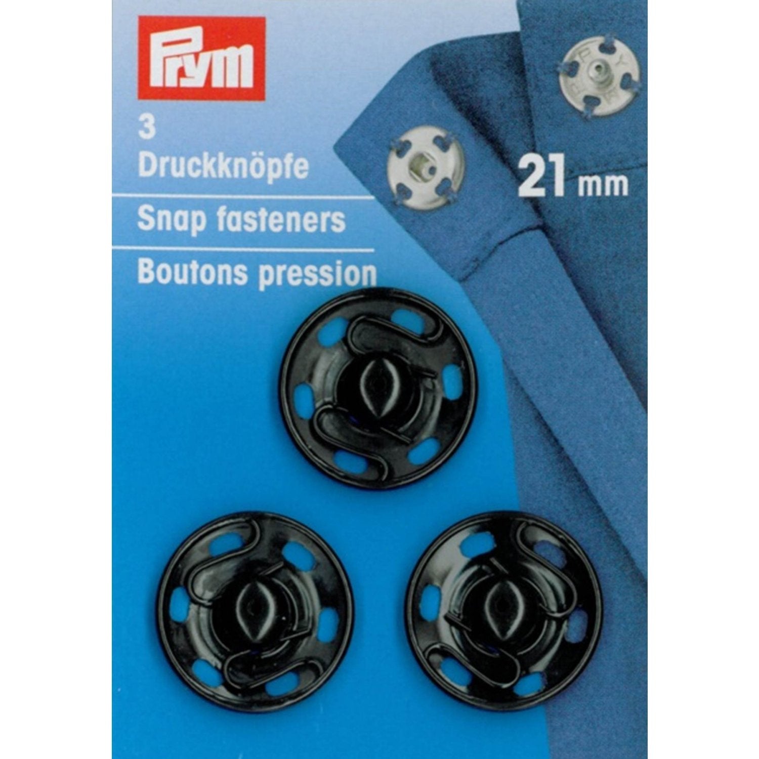 Prym 341172 - Snap Fasteners - Black 21mm