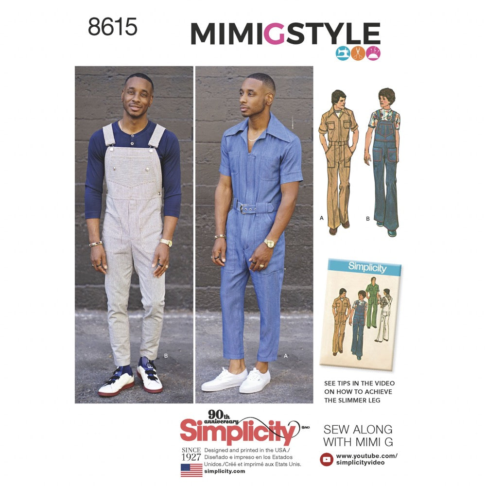 パンツ 60's USN Faded Design Jumpsuits Simplicity Mens' 8615 - Men's Vintage Jumpsuit and Overalls