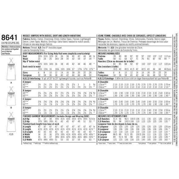 Simplicity 8641 - Pinafore Dress