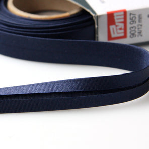 Prym Satin Bias Binding 20mm - 657 Navy