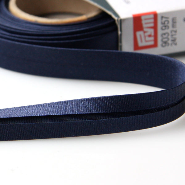 Prym Satin Bias Binding 20mm - 657 Navy
