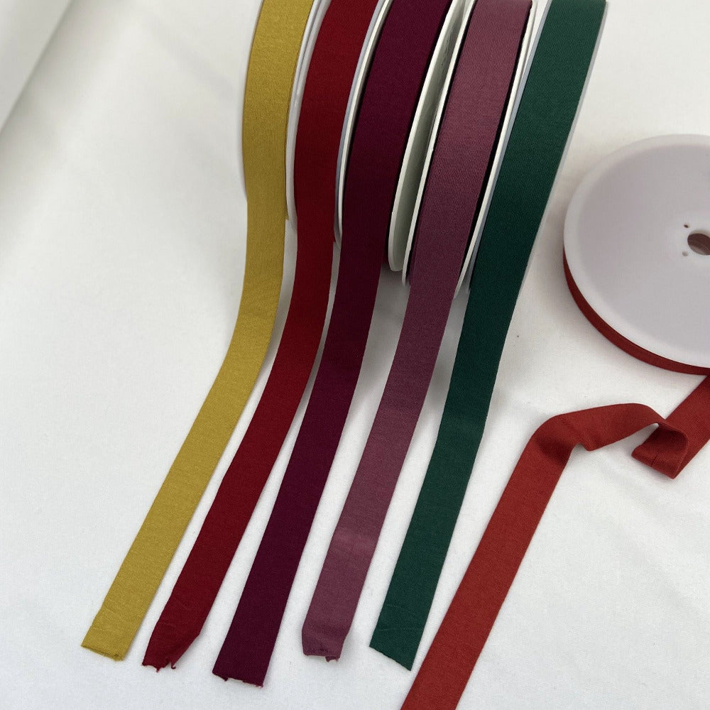 Viscose Jersey Binding 20mm - Cardinal