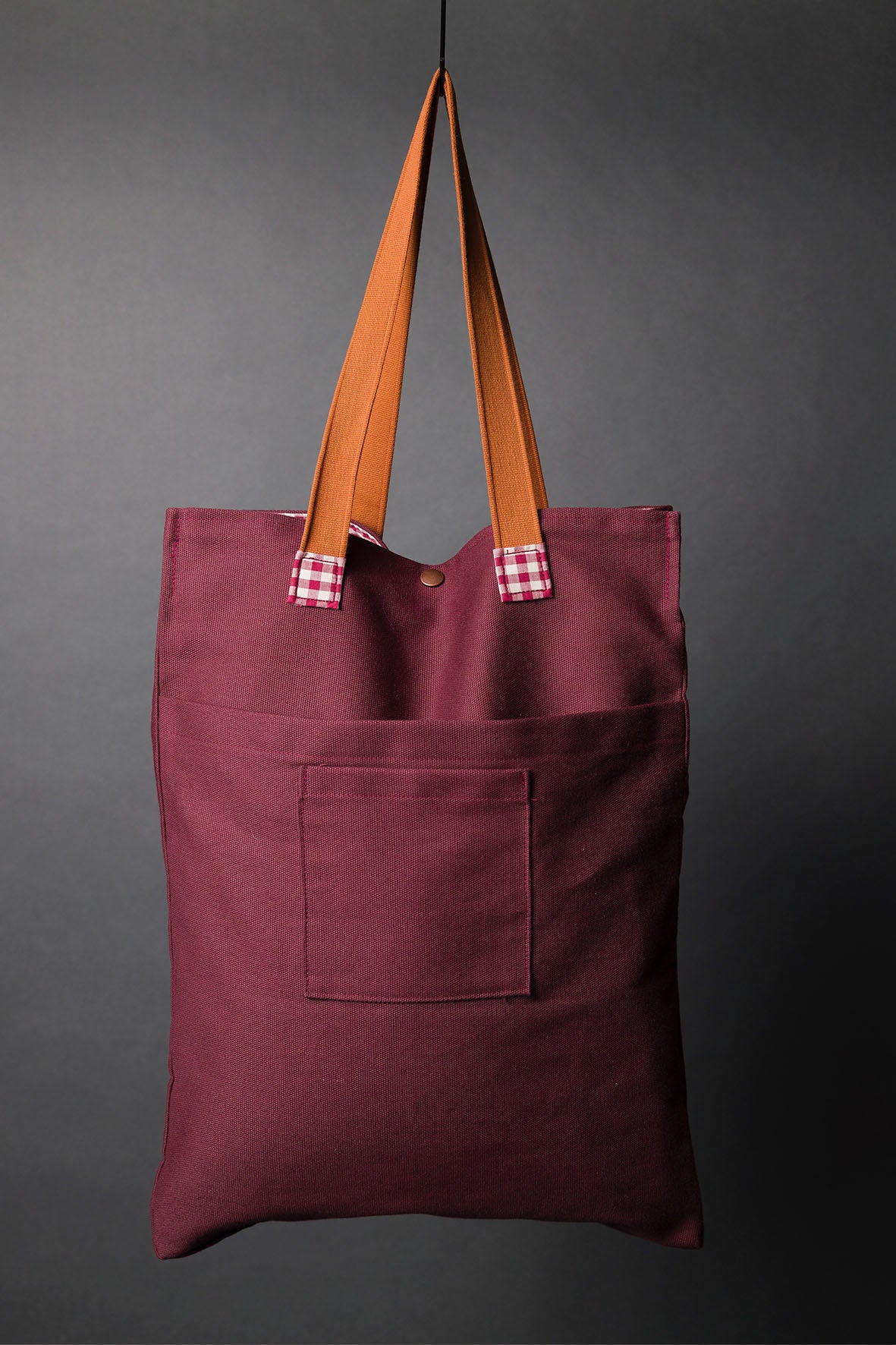 Organic Cotton Canvas - Burgundy