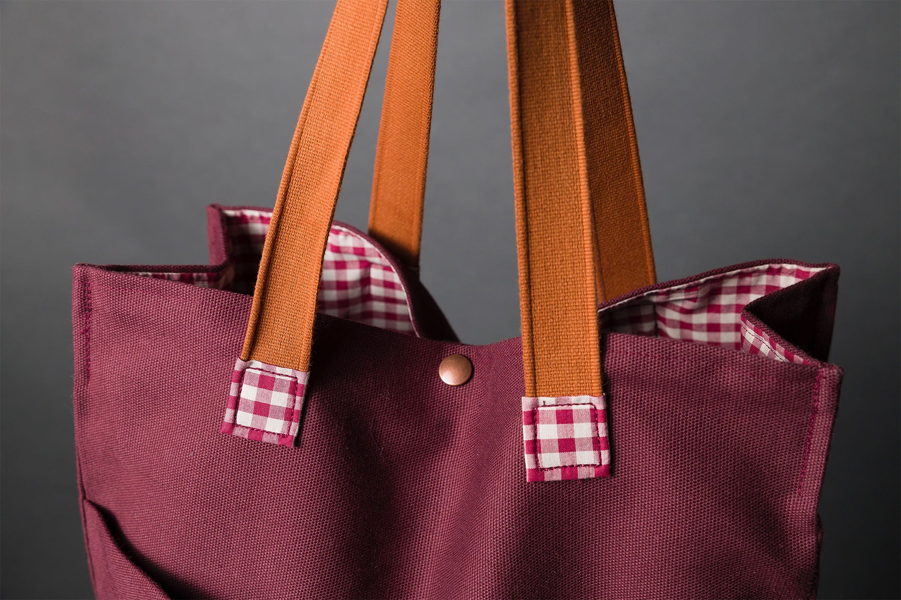 Organic Cotton Canvas - Burgundy